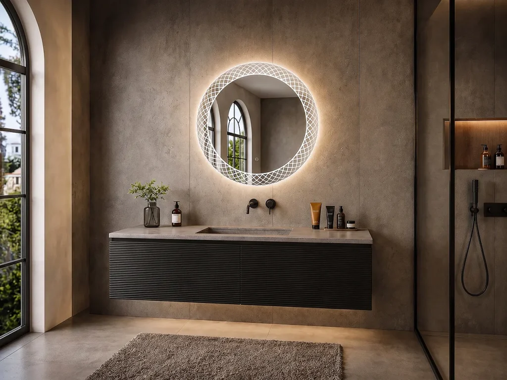 Halo Edge Round Mirror